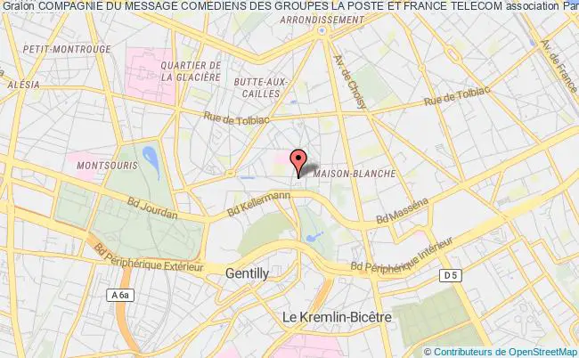 plan association Compagnie Du Message Comediens Des Groupes La Poste Et France Telecom Paris
