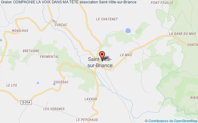 plan association Compagnie La Voix Dans Ma TÊte Saint-Vitte-sur-Briance