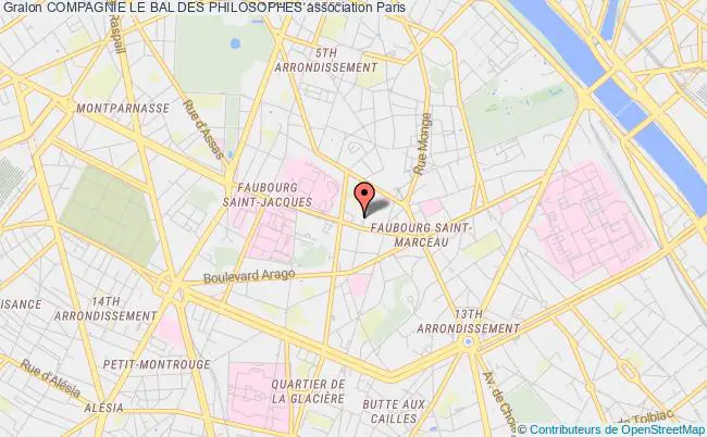 plan association Compagnie Le Bal Des Philosophes Paris 5e