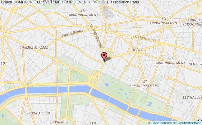 plan association Compagnie Le Systeme Pour Devenir Invisible Paris