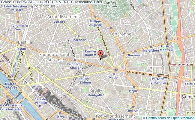 plan association Compagnie Les Bottes Vertes Paris 11e