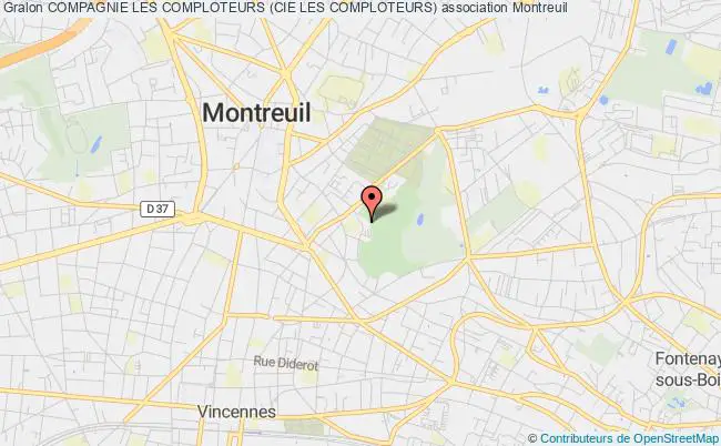 plan association Compagnie Les Comploteurs (cie Les Comploteurs) Montreuil