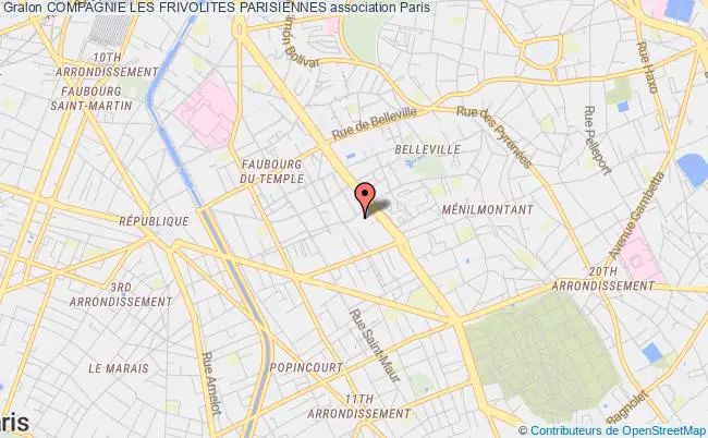 plan association Compagnie Les Frivolites Parisiennes Paris