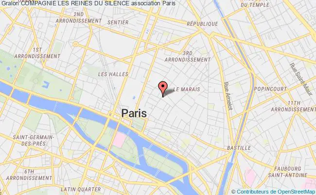plan association Compagnie Les Reines Du Silence Paris 4e