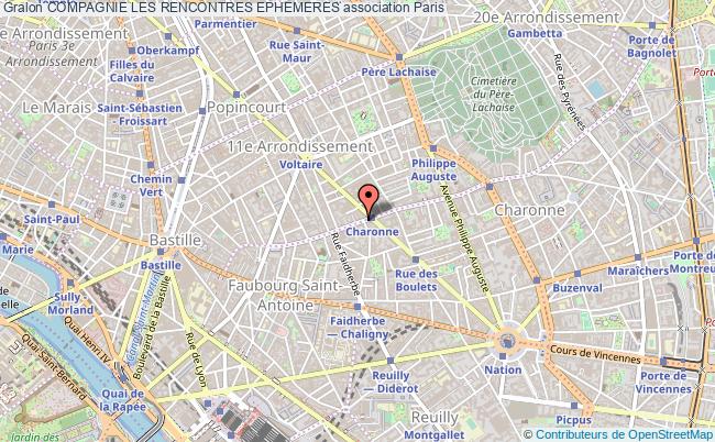 plan association Compagnie Les Rencontres Ephemeres Paris
