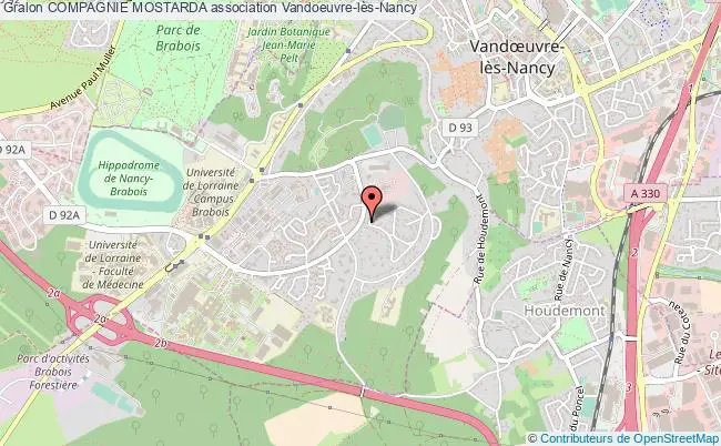 plan association Compagnie Mostarda Vandoeuvre-lès-Nancy