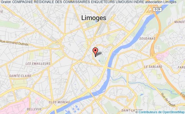 plan association Compagnie Regionale Des Commissaires Enqueteurs Limousin Indre Limoges