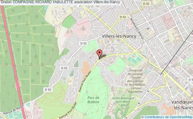 plan association Compagnie Richard Fabulette Villers-lès-Nancy