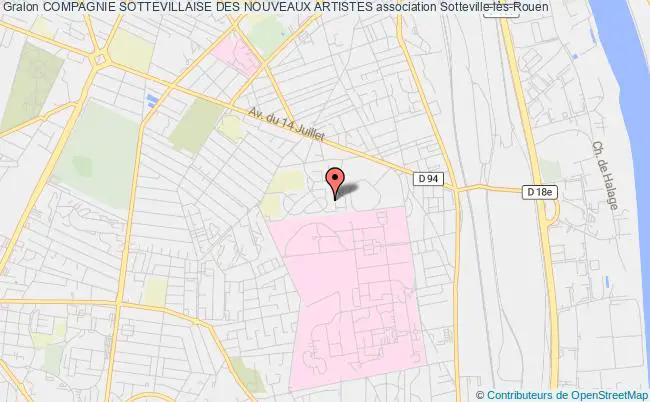 plan association Compagnie Sottevillaise Des Nouveaux Artistes Sotteville-lès-Rouen