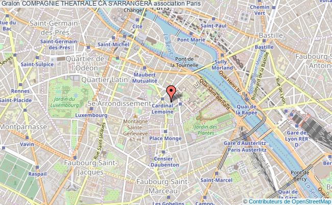 plan association Compagnie Theatrale Ca S'arrangera Paris 5e