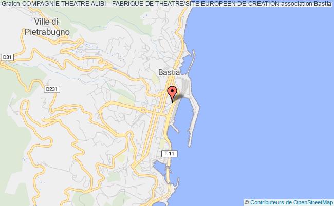 plan association Compagnie Theatre Alibi - Fabrique De Theatre/site Europeen De Creation Bastia