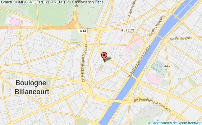 plan association Compagnie Treize-trente-six Paris