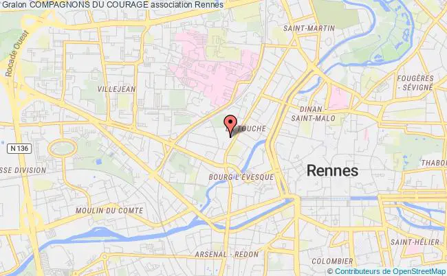 plan association Compagnons Du Courage Rennes