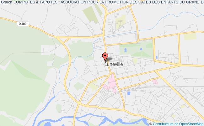 plan association Compotes & Papotes : Association Pour La Promotion Des Cafes Des Enfants Du Grand Est Lunéville