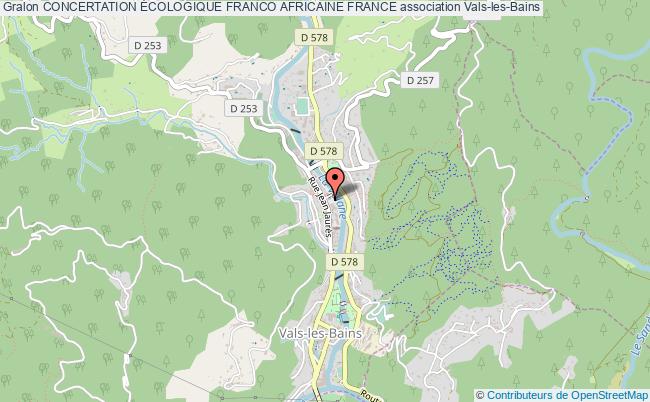 plan association Concertation Écologique Franco Africaine France Vals-les-Bains