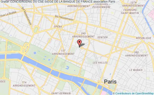 plan association Conciergerie Du Cse Siege De La Banque De France Paris