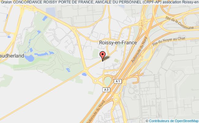 plan association Concordance Roissy Porte De France, Amicale Du Personnel (crpf-ap) Roissy-en-France