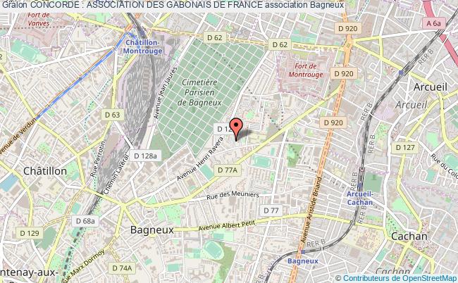 plan association Concorde : Association Des Gabonais De France Bagneux