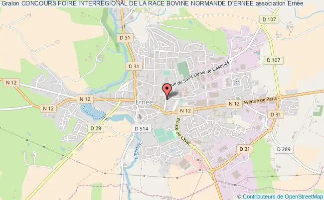 plan association Concours Foire Interregional De La Race Bovine Normande D'ernee Ernée