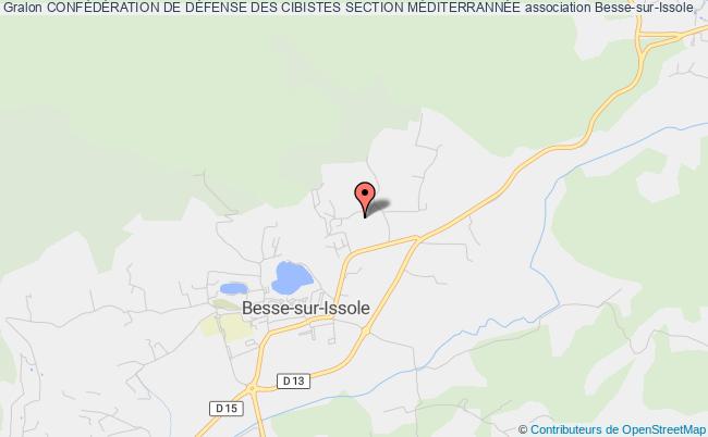 plan association ConfÉdÉration De DÉfense Des Cibistes Section MÉditerrannÉe Besse-sur-Issole
