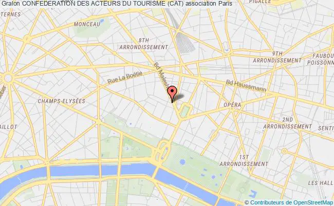 plan association Confederation Des Acteurs Du Tourisme (cat) Paris