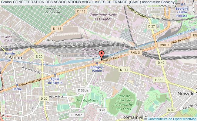plan association ConfÉdÉration Des Associations Angolaises De France (caaf) Bobigny