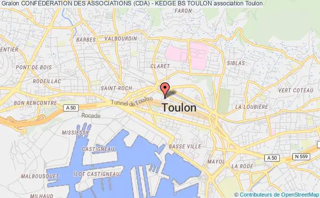 plan association ConfÉdÉration Des Associations (cda) - Kedge Bs Toulon Toulon
