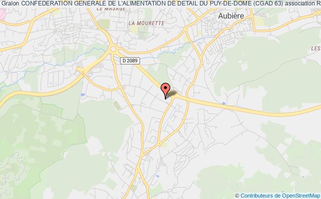 plan association Confederation Generale De L'alimentation De Detail Du Puy-de-dome (cgad 63) Romagnat
