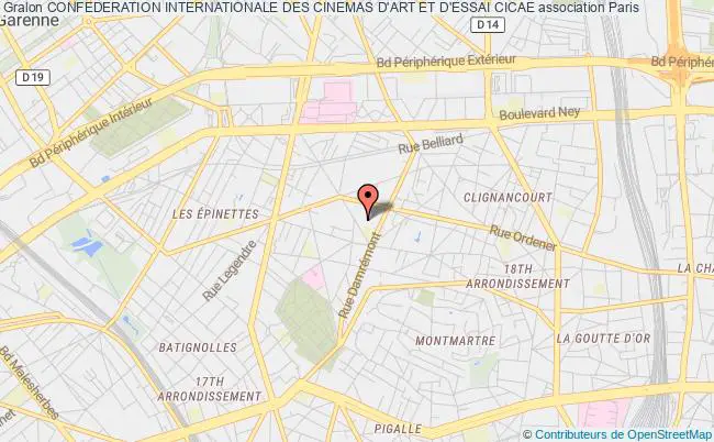 plan association Confederation Internationale Des Cinemas D'art Et D'essai Cicae Paris