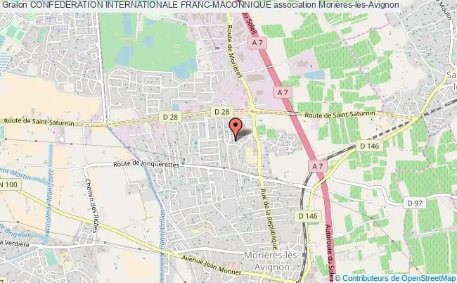 plan association Confederation Internationale Franc-maconnique Morières-lès-Avignon