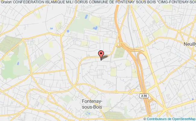 plan association Confederation Islamique Mili Gorus Commune De Fontenay Sous Bois "cimg-fontenay-sous-bois Fontenay-sous-Bois