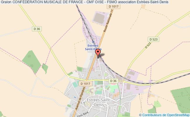 plan association ConfÉdÉration Musicale De France - Cmf Oise - Fsmo Estrées-Saint-Denis