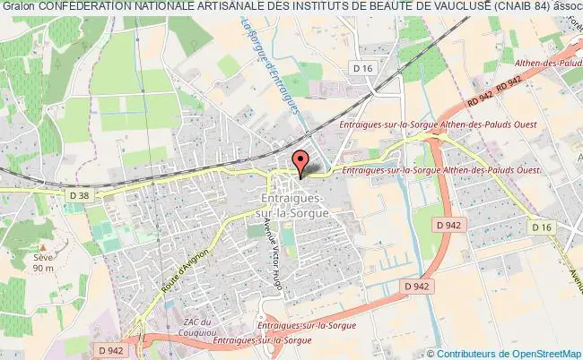 plan association Confederation Nationale Artisanale Des Instituts De Beaute De Vaucluse (cnaib 84) Entraigues-sur-la-Sorgue