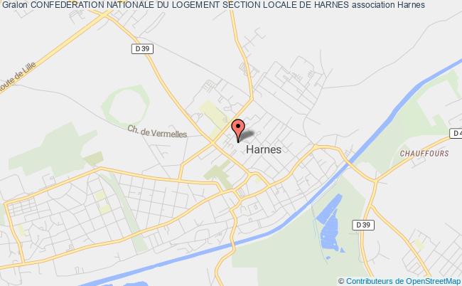 plan association Confederation Nationale Du Logement Section Locale De Harnes Harnes