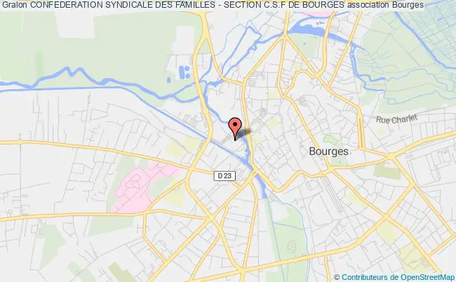 plan association Confederation Syndicale Des Familles - Section C.s.f De Bourges Bourges