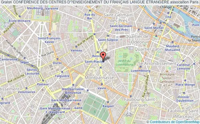 plan association ConfÉrence Des Centres D'?enseignement Du FranÇais Langue ÉtrangÈre Paris