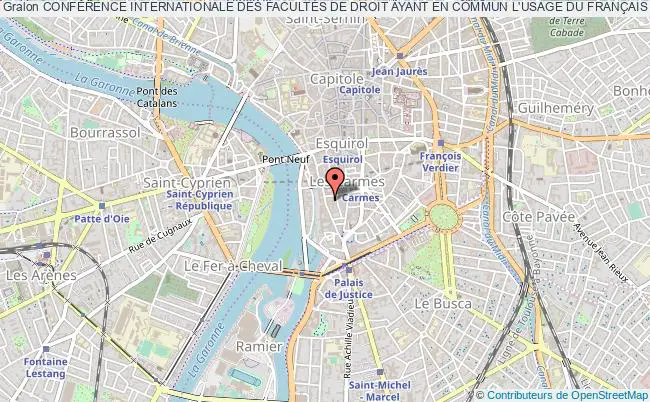 plan association ConfÉrence Internationale Des FacultÉs De Droit Ayant En Commun L'usage Du FranÇais Toulouse