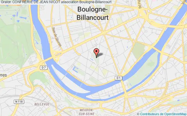 plan association Confrerie De Jean Nicot Boulogne-Billancourt