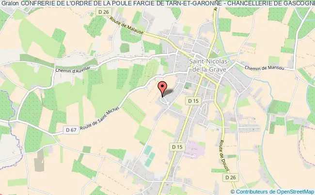 plan association Confrerie De L'ordre De La Poule Farcie De Tarn-et-garonne - Chancellerie De Gascogne Saint-Nicolas-de-la-Grave