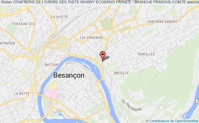 plan association Confrerie De L'ordre Des Taste Whisky Ecossais France - Branche Franche-comte Besançon