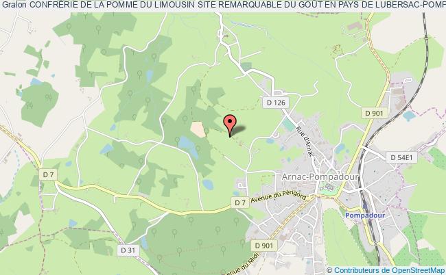 plan association ConfrÉrie De La Pomme Du Limousin Site Remarquable Du GoÛt En Pays De Lubersac-pompadour Arnac-Pompadour