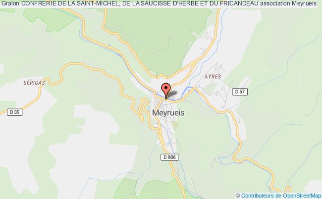 plan association Confrerie De La Saint-michel, De La Saucisse D'herbe Et Du Fricandeau Meyrueis