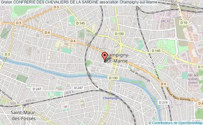plan association ConfrÉrie Des Chevaliers De La Sardine Champigny-sur-Marne