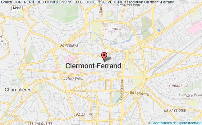 plan association Confrerie Des Compagnons Du Bousset D'auvergne Clermont-Ferrand