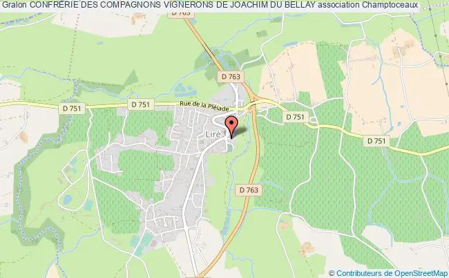 plan association Confrerie Des Compagnons Vignerons De Joachim Du Bellay Orée-d'Anjou