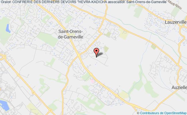 plan association Confrerie Des Derniers Devoirs "hevra-kadicha Saint-Orens-de-Gameville