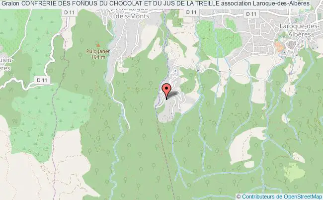plan association ConfrÉrie Des Fondus Du Chocolat Et Du Jus De La Treille Laroque-des-Albères