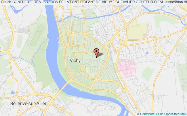 plan association Confrerie Des Jarauds De La Font-fiolant De Vichy - Chevalier Gouteur D'eau Vichy