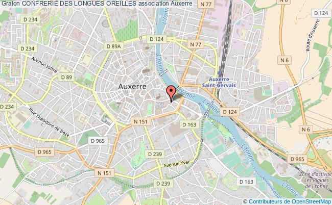 plan association Confrerie Des Longues Oreilles Auxerre