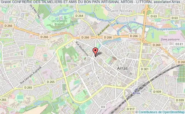plan association Confrerie Des Talmeliers Et Amis Du Bon Pain Artisanal Artois - Littoral Arras